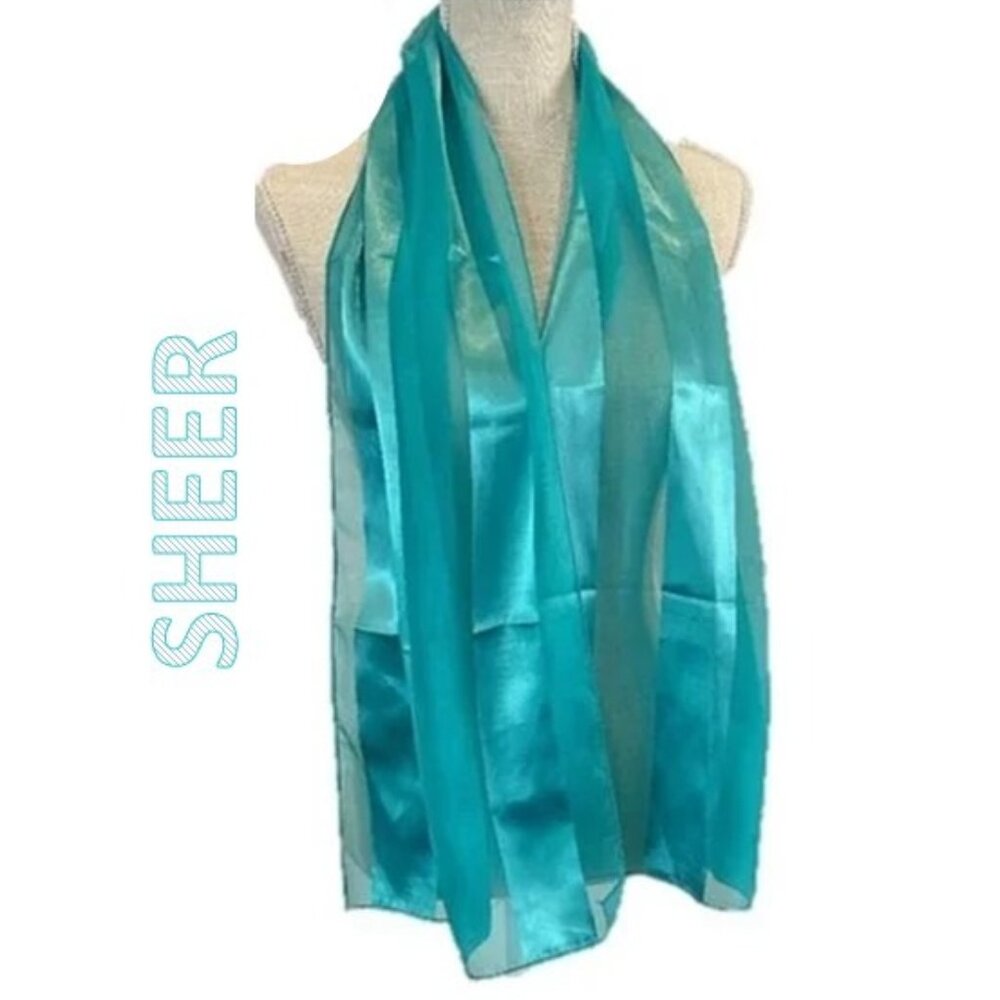 Aquamarine Sheer Scarf 12x60